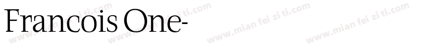 Francois One字体转换